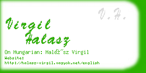 virgil halasz business card